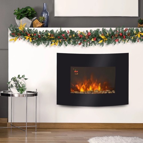 Homcom led curved - led, wall