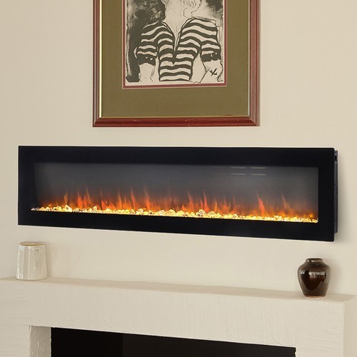 Electric fire media wall - 50'',