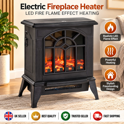 Electric fireplace heater - electric, led