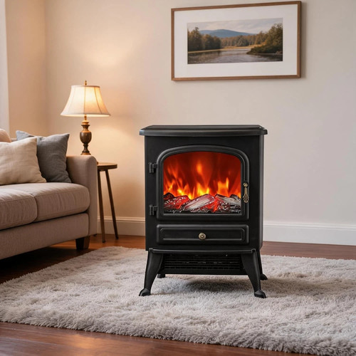 Electric fireplace log burning - log,