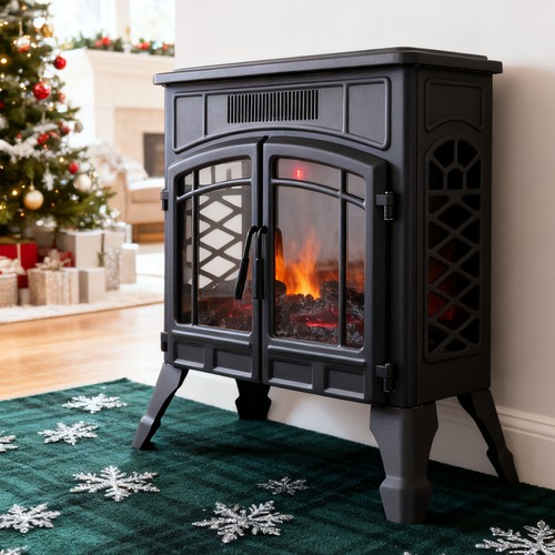 Freestand electric fire - fire, stove