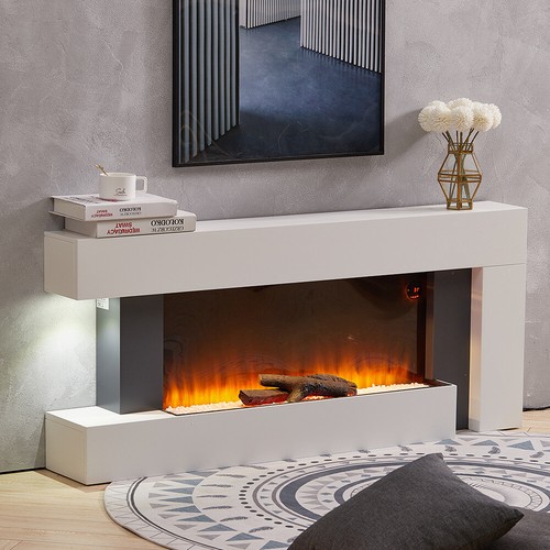 52inch white fireplace - white, suite