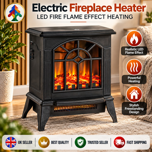 Electric fireplace heater led - electric,