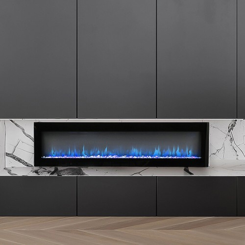 Led fireplace media wall fire - wall,